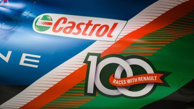 Castrol renault formula1 100 races logo