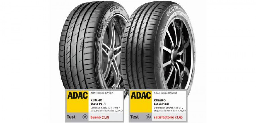 Kumho Ecsta PS71 Kumho Ecsta HS51 test adac