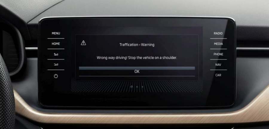 wrongway driver warning skoda bosch