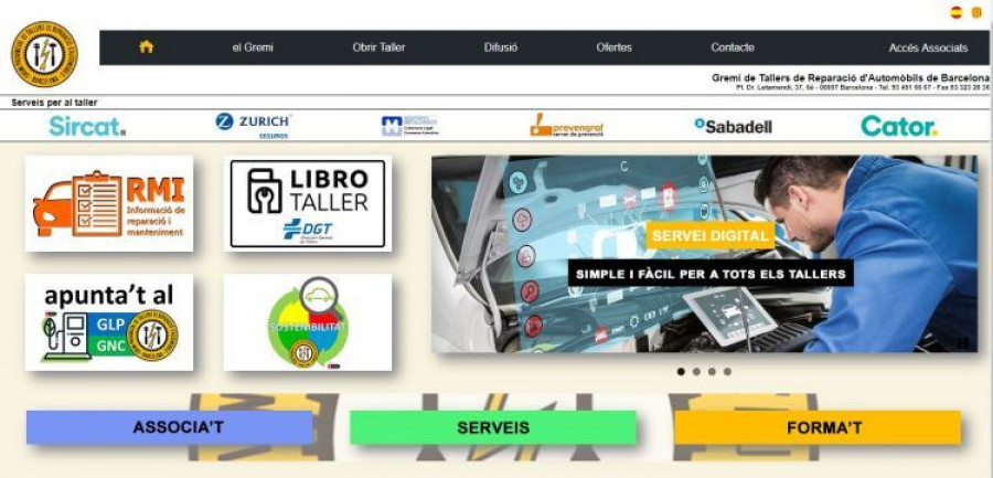 Web Gremi Talleres Barcelona