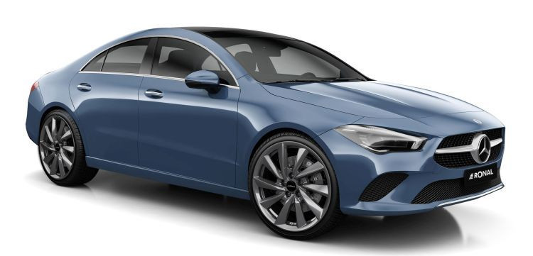 R70 blue Mercedes CLA Coupe ronal