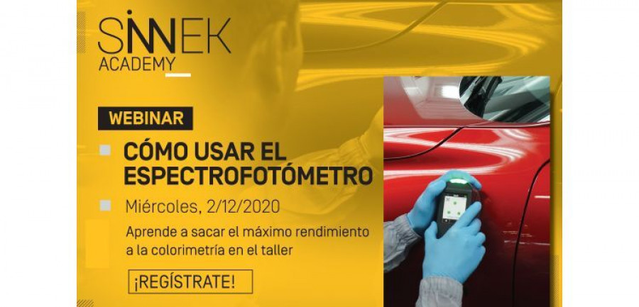 Sinnek Webinar Espectrofotometro taller carroceria
