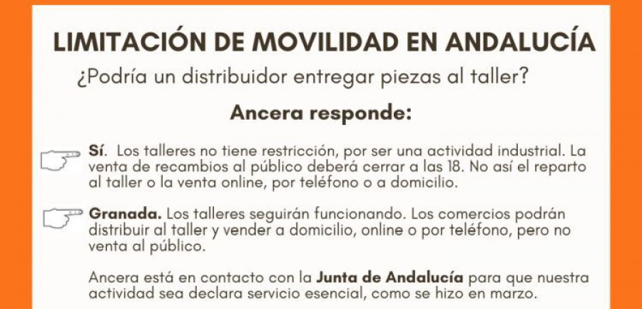 ancera talleres distribuidores andalucia