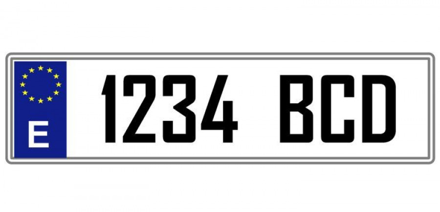 placa matricula ancera