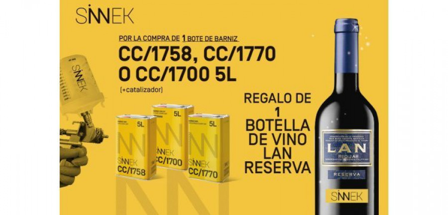 Sinnek promocion barnices vino noviembre
