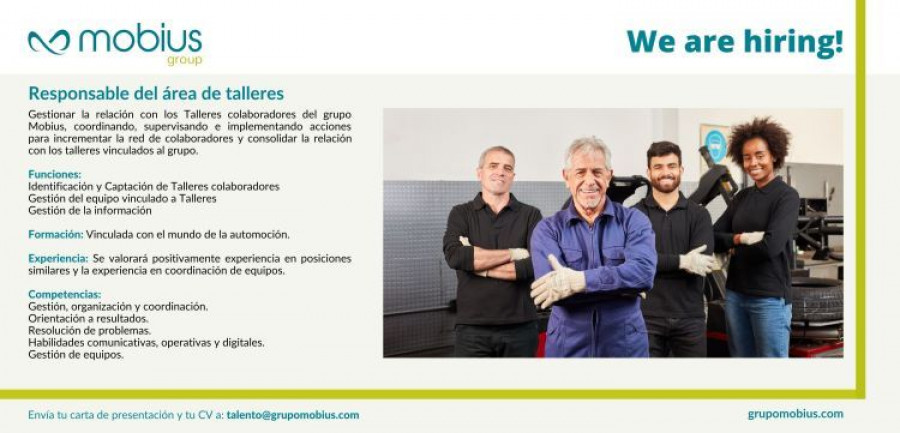 mobius group responsable talleres empleo