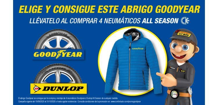 confortauto promocion dunlop goodyear abrigo