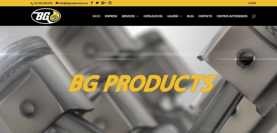 pagina web BG Products