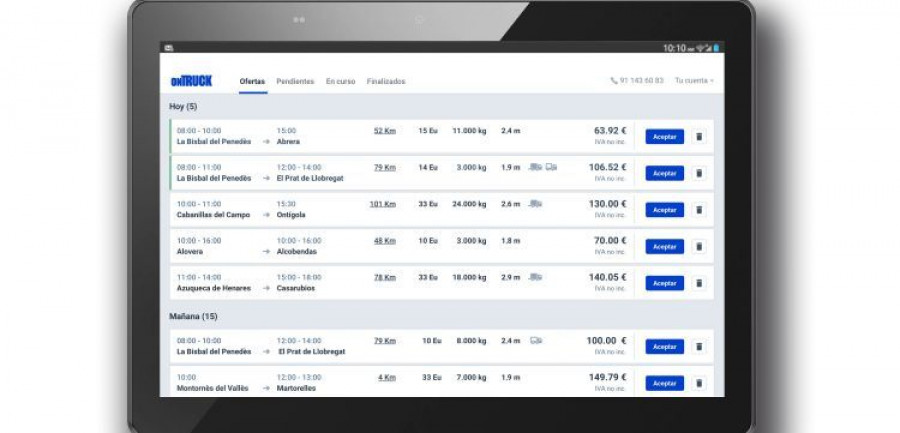 ontruck plataforma web