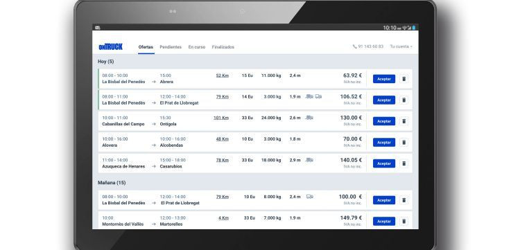 ontruck plataforma web