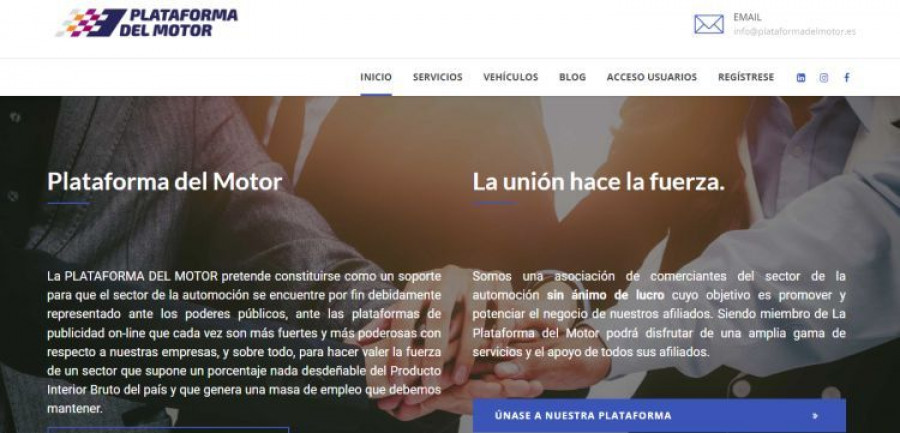 plataforma del motor