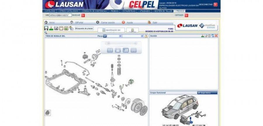 Despiece lausan celpel