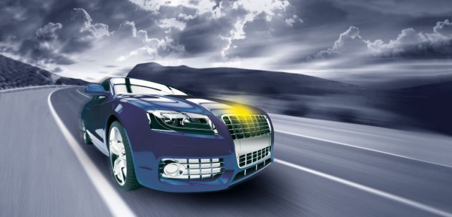 Car Close Up Headlights