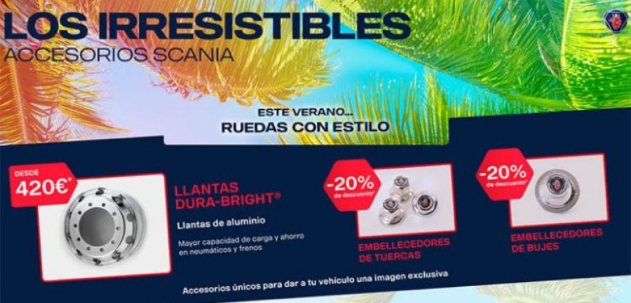 Descuentos del 20% en accesorios de Scania