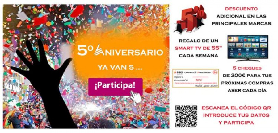 Grupo aser campaña quinto aniversario