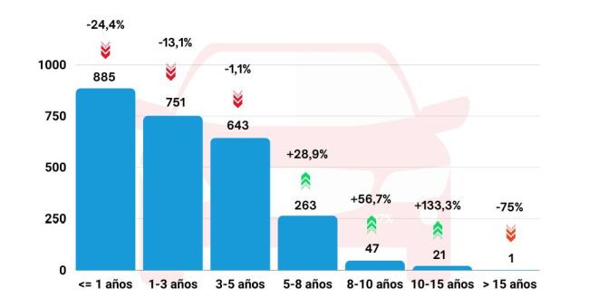 VO electrico por tramos de edad primer trimestre   variacion interanual