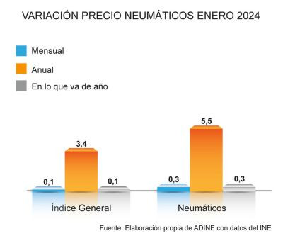 Adine precio neumaticos enero 2024 2