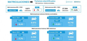 Vehiculos electrificados marzo 2024 aedive ganvam