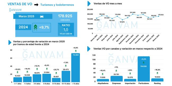 Turismos ocasion marzo 2025 Ganvam 2