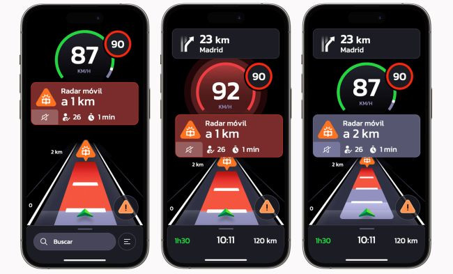Coyote app modo radar 2