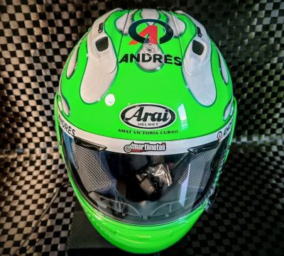 Casco Vu00edctor Lu00f3pez TT Isla de Man 2