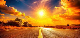 Imagen carretera calor
