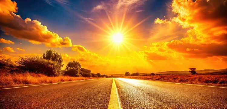 Imagen carretera calor