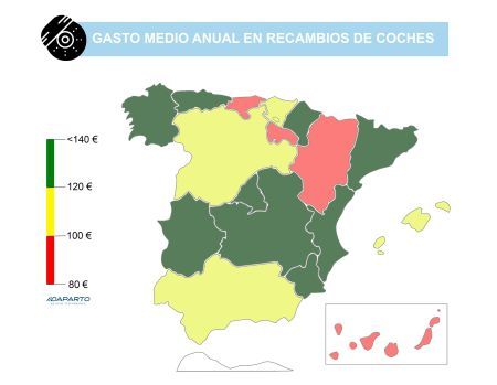 Daparto compra repuestos España comunidades autonomas